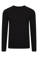 Load image into Gallery viewer, Crew Ribbed Knit Black
