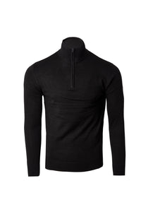 1/4 Zip Knit Black