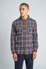 Load image into Gallery viewer, Check Overshirt Navy