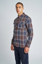 Load image into Gallery viewer, Check Overshirt Navy