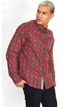 Load image into Gallery viewer, Flannel Tartan Shirt Red