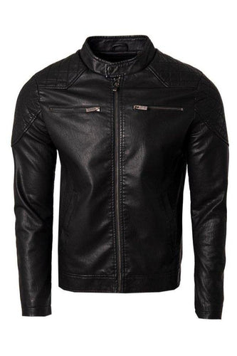 Leather Style Biker Jacket