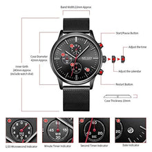 Load image into Gallery viewer, Chrono Mesh Watch Black