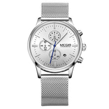 Load image into Gallery viewer, Chrono Mesh Watch Silver