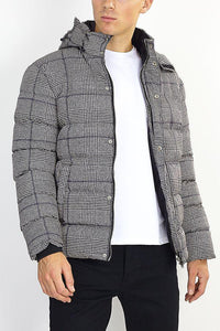 Jackets - Check Puffer Grey