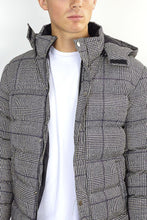 Load image into Gallery viewer, Jackets - Check Puffer Grey
