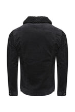 Load image into Gallery viewer, Jackets - Cord Sherpa Jacket Black