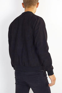 Suede Bomber Jacket Black