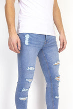 Load image into Gallery viewer, 0 Skinny Destroyed Jeans Blue