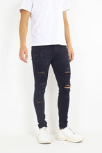 Load image into Gallery viewer, Skinny Destroyed Jeans Black