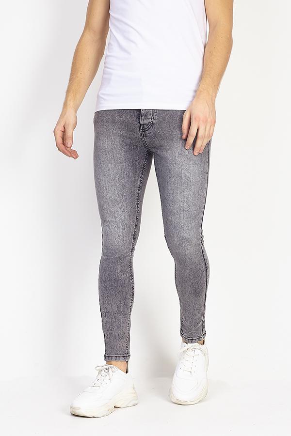 Skinny Washed Jeans Grey