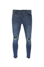 Load image into Gallery viewer, Jeans - Skinny Washed Jeans Ripped Blue