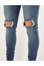 Load image into Gallery viewer, Jeans - Skinny Washed Jeans Ripped Blue
