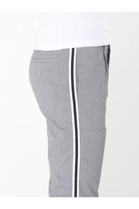 Jersey - Skinny Check Trousers Stripe Grey