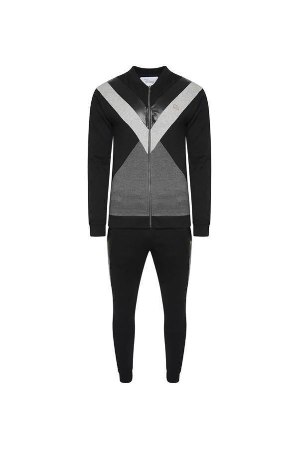 Jersey - Skinny Tracksuit V Black