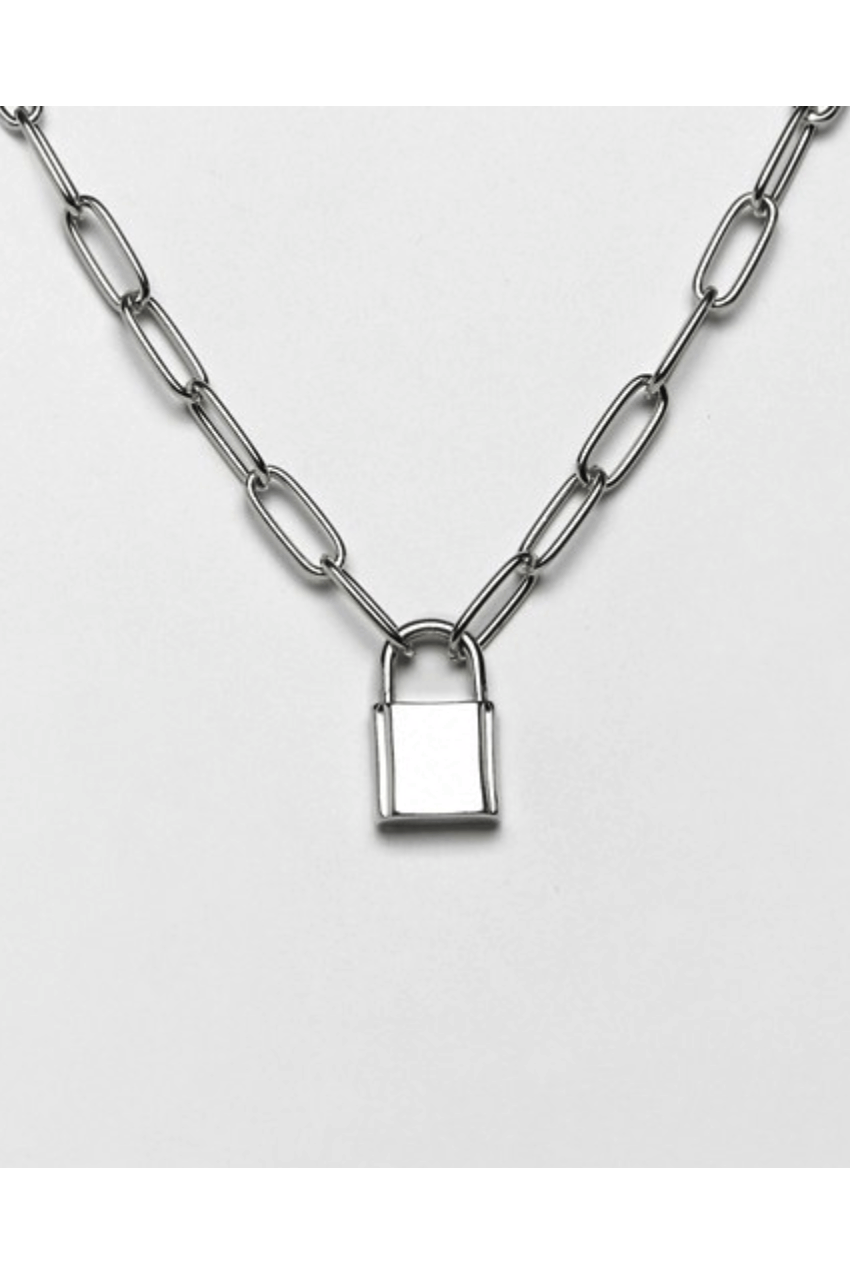 Padlock Pendant Silver