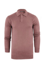 Load image into Gallery viewer, 0 Lightweight Knitted Polo Long Sleeve Dusty Pink