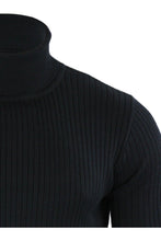 Load image into Gallery viewer, Knitwear - 0 Ribbed Roll Neck Lightweight Knit Black