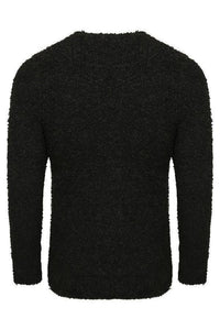 Knitwear - Brushed Soft Touch Fleece Jumper Black