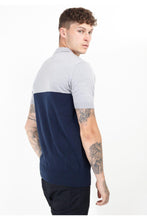 Load image into Gallery viewer, Knitwear - Contrast Knitted Polo Short Sleeve Grey Navy