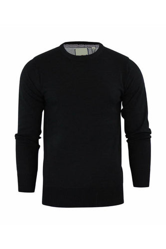 Knitwear - Crew Lightweight Knit Jumper Black