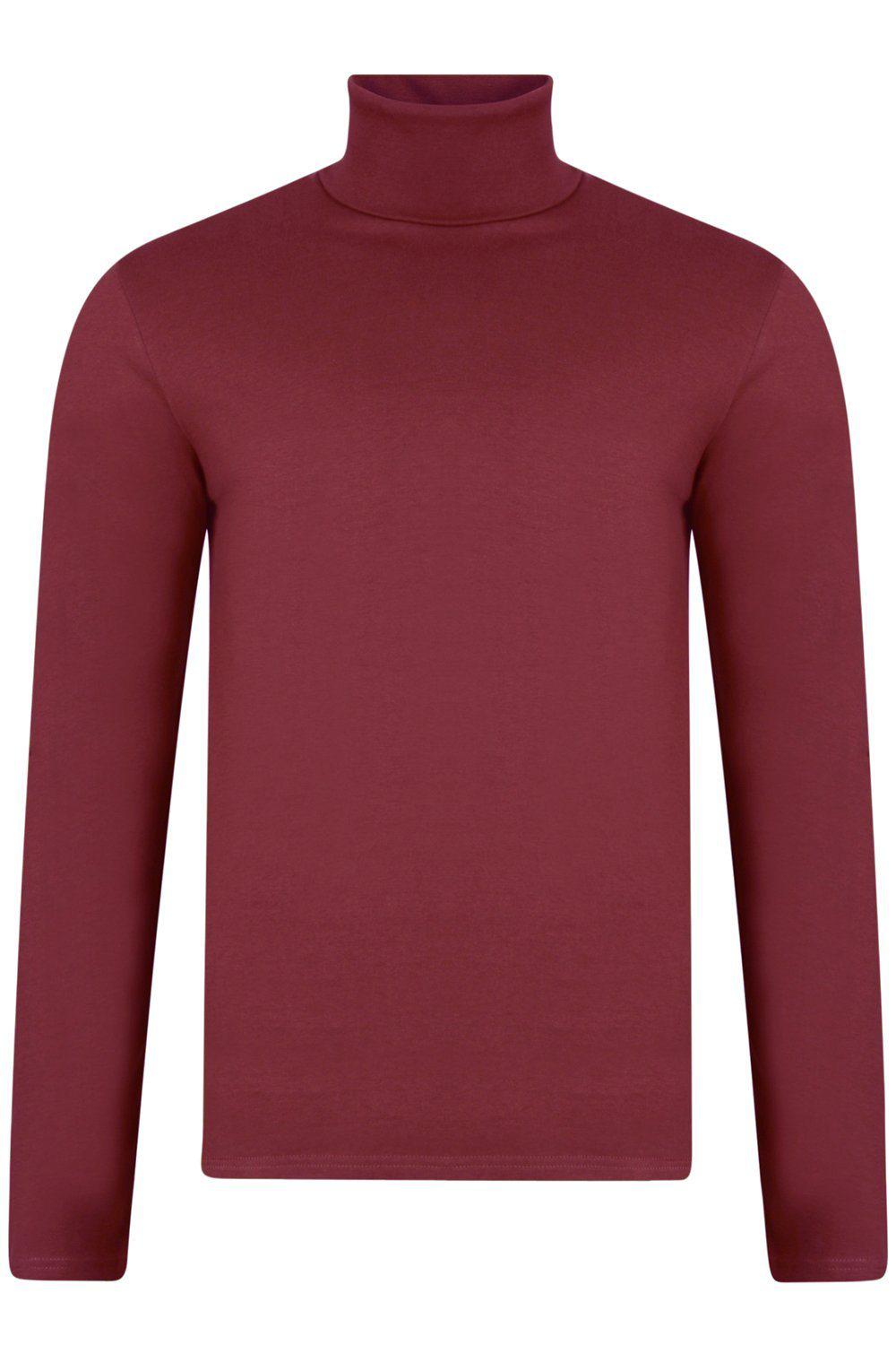 Knitwear - Jersey Roll Neck Plum