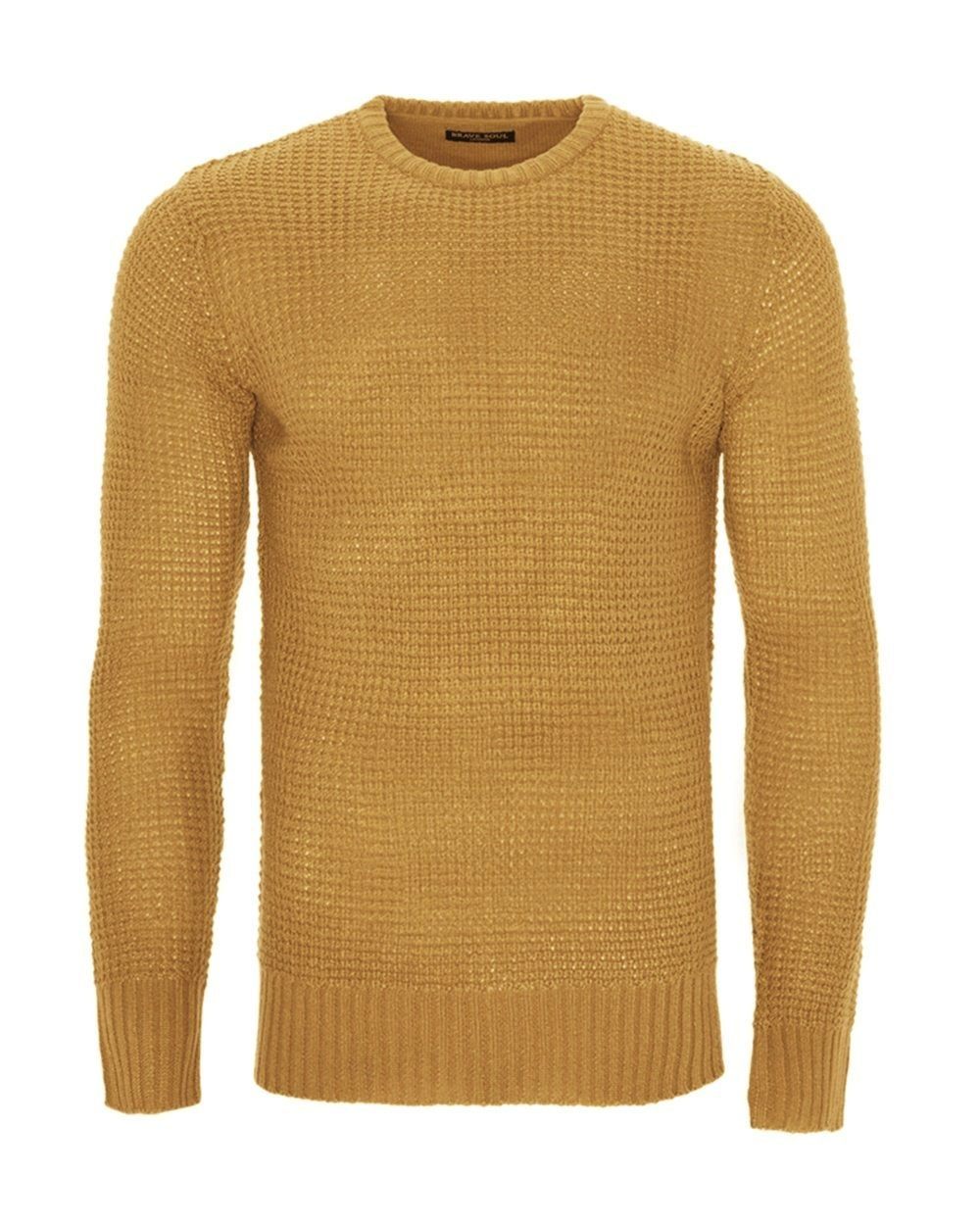 Knitwear - Lightweight Fisherman Jumper Mustard