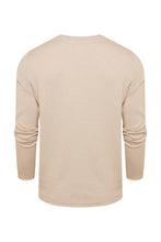 Load image into Gallery viewer, Knitwear - Lightweight Raw Edge Jumper Sand