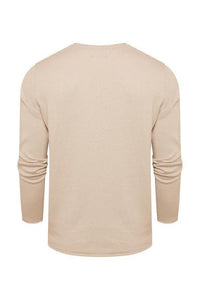 Knitwear - Lightweight Raw Edge Jumper Sand