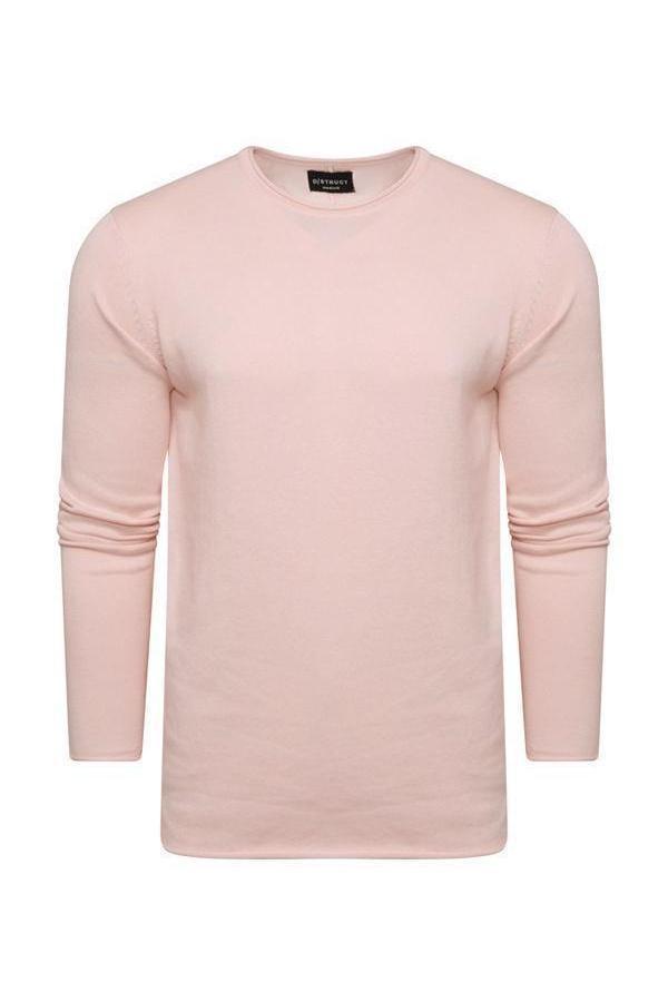 Knitwear - Lightweight Raw Edge Jumper Summer Pink