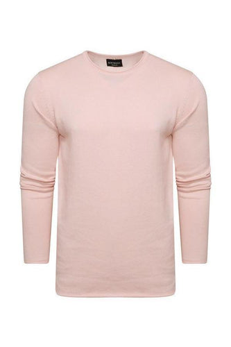 Knitwear - Lightweight Raw Edge Jumper Summer Pink