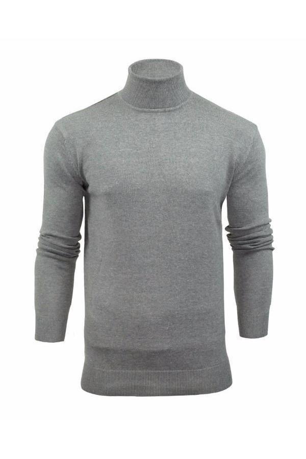 Knitwear - Lightweight Roll Neck Knit Grey