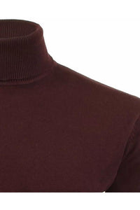 Knitwear - Lightweight Roll Neck Knit Plum