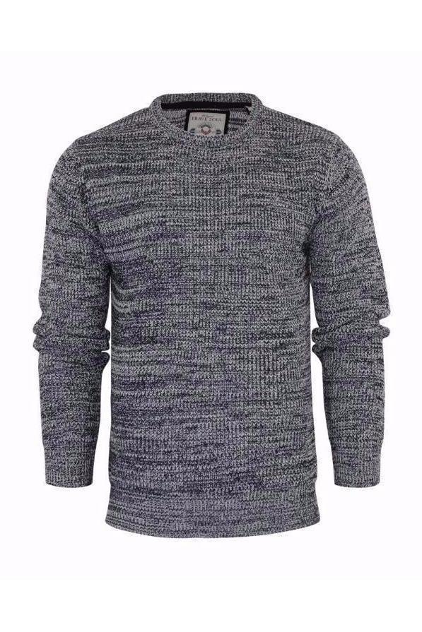 Knitwear - Lightweight Twist Knit Jumper Black Marl