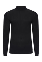 Load image into Gallery viewer, Knitwear - Muscle Fit Ribbed Turtle Knit Black