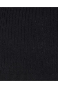 Knitwear - Muscle Fit Ribbed Turtle Knit Black