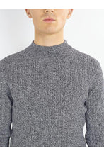 Load image into Gallery viewer, Knitwear - Muscle Fit Ribbed Turtle Knit Grey