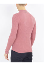 Load image into Gallery viewer, Knitwear - Muscle Fit Ribbed Turtle Knit Pink