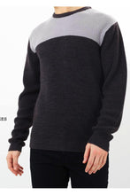 Load image into Gallery viewer, Knitwear - Panel Fisherman Jumper Charcoal