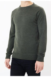 Knitwear - Ribbed Nepp Jumper Khaki