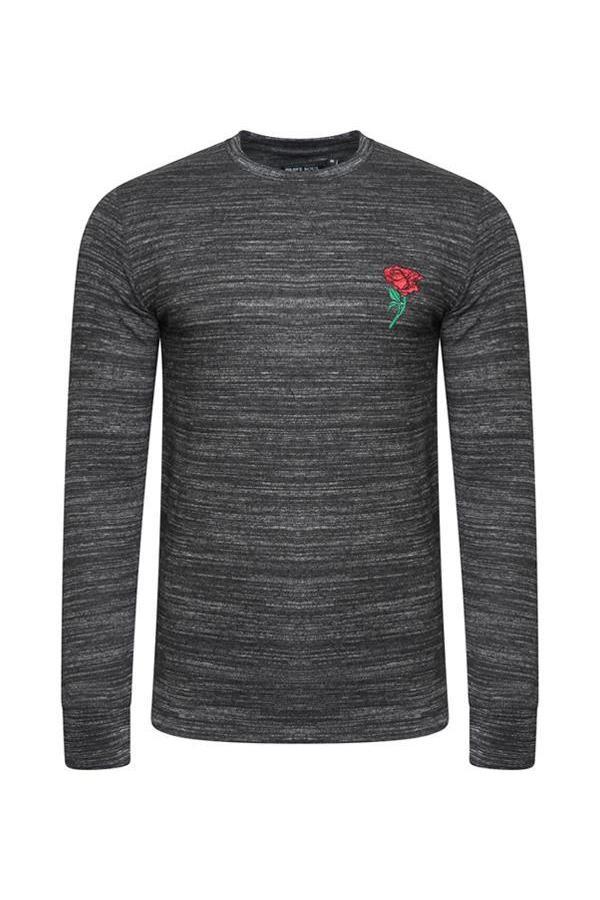 Knitwear - Rose Sweater Black Marl