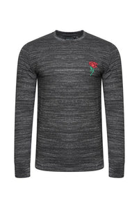 Knitwear - Rose Sweater Black Marl