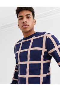 Spring Grid Knit Navy
