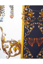 Load image into Gallery viewer, Leopard Baroque Long Sleeve Silky Shirt White