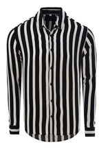 Load image into Gallery viewer, Long Sleeve Stripe Shirt Black