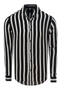 Long Sleeve Stripe Shirt Black
