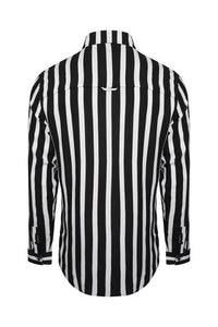 Long Sleeve Stripe Shirt Black
