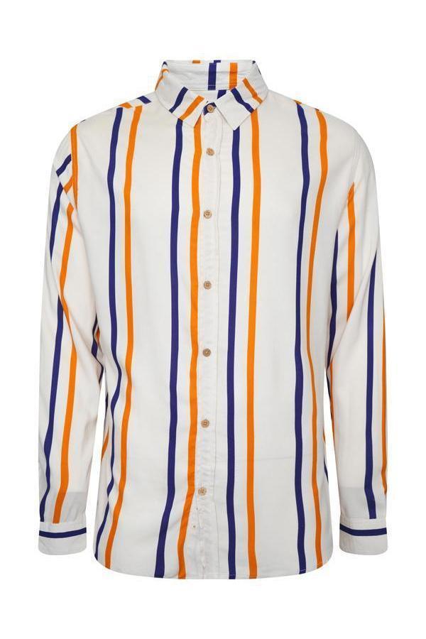 Long Sleeve Stripe Shirt Off White