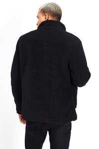 Teddy Trucker Jacket Black