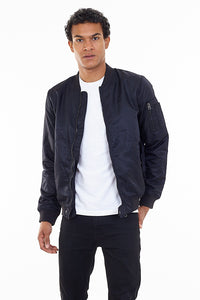 Bergen Padded Bomber MA1 Jacket Black